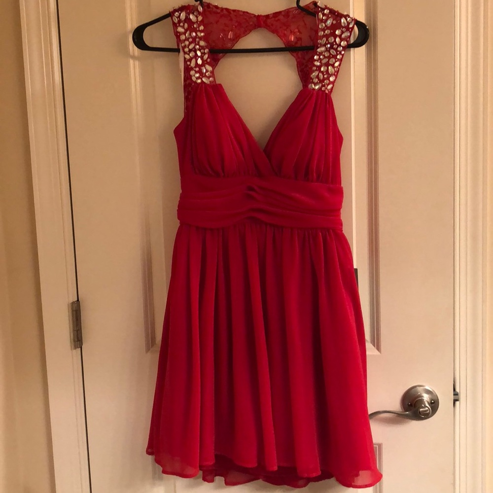 Red formal dress